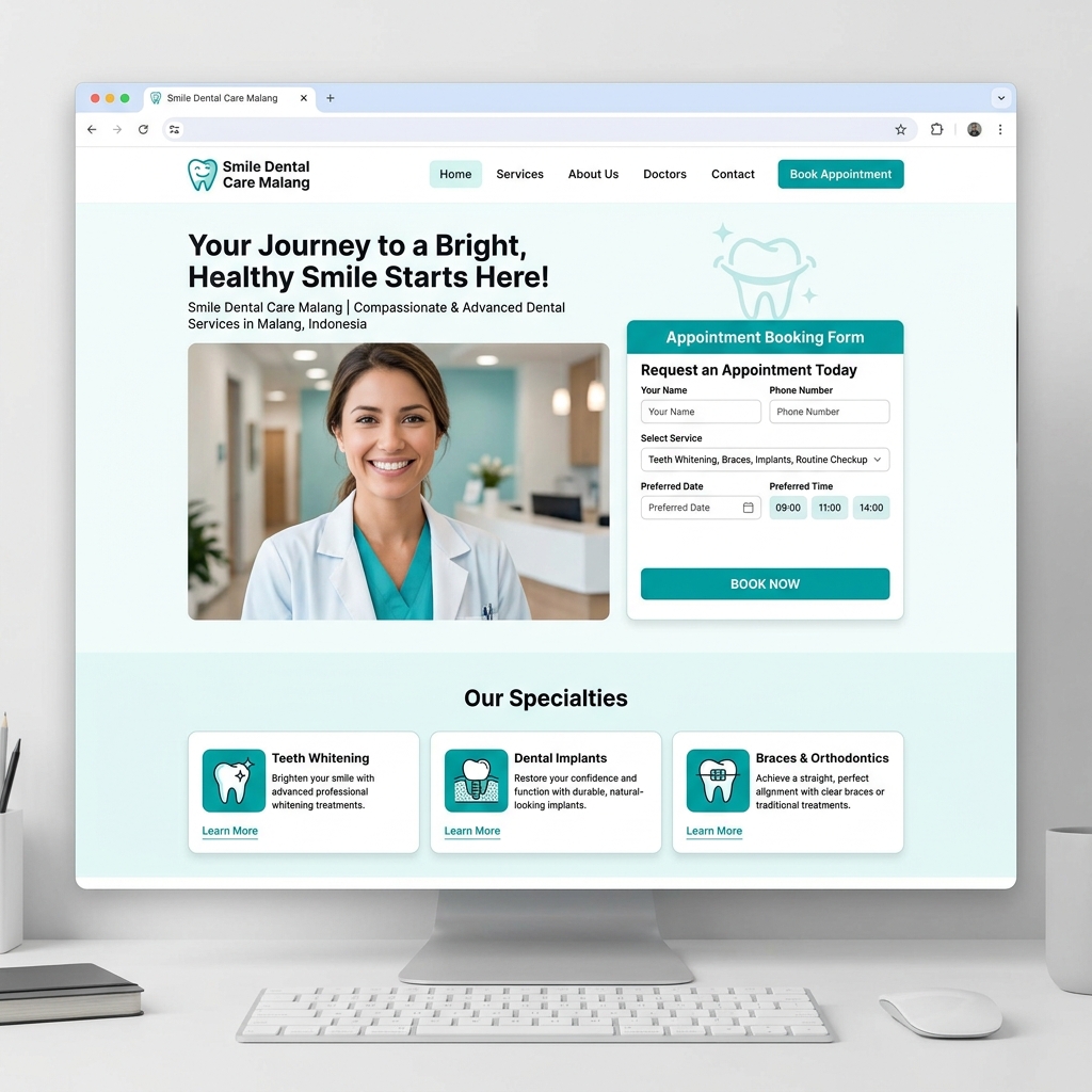 Website Smile Dental Care — Klinik Gigi